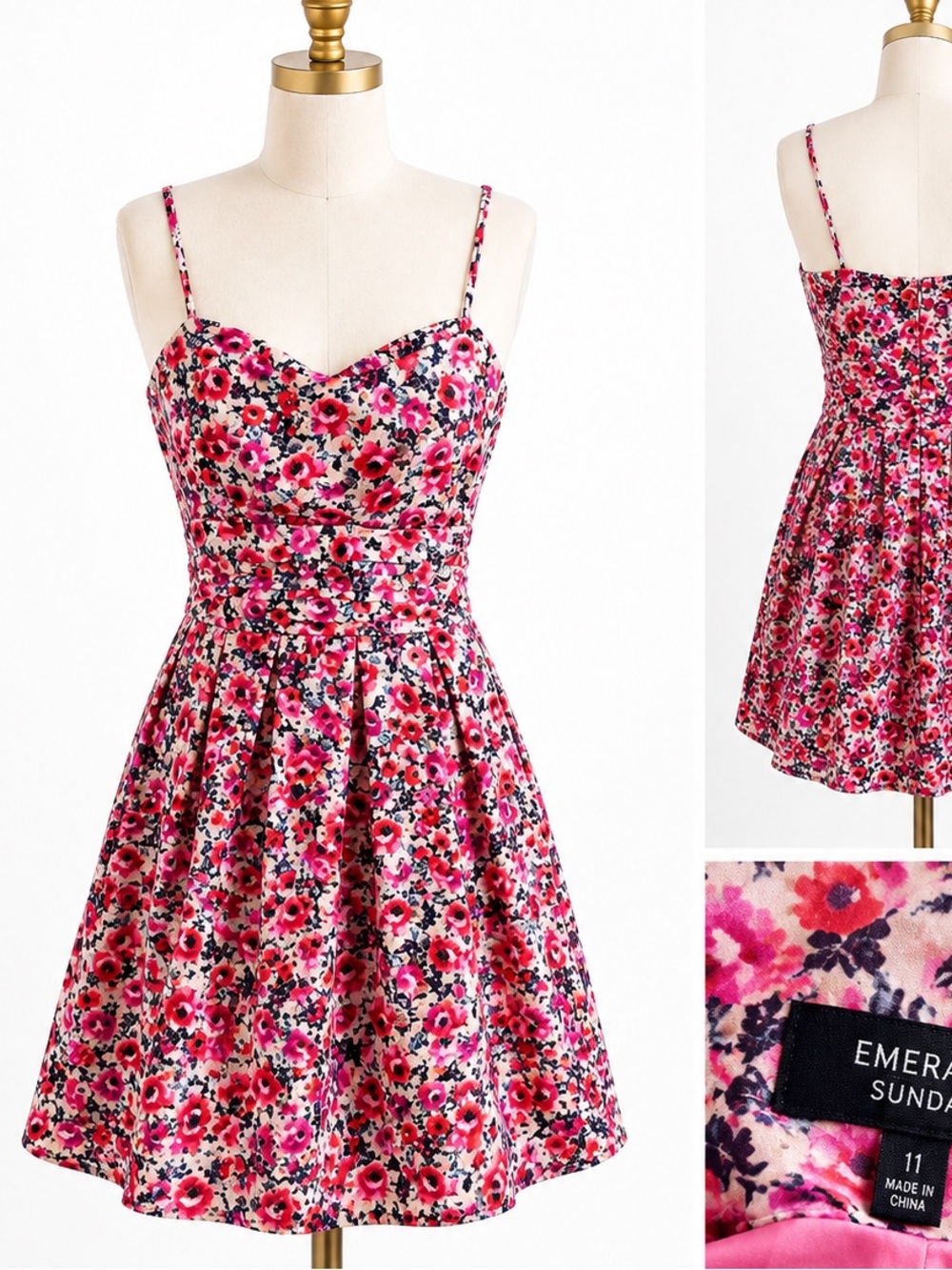 Emerald Sundae Pink Floral Mini Dress